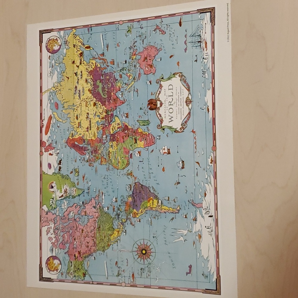 Mercator Map of the World by Ernest Dudley Chase - Poster